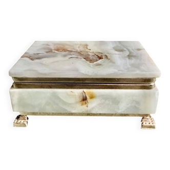 Onyx catchall box from the 1960s, vintage Italy.