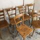 Set of 6 solid beech chairs by Adolf Schneck