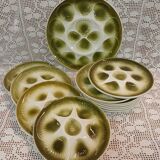 11 oyster plates + 1 Orchies Moulin des Loups dish