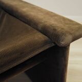 Corduroy armchair, Italian design, 1970s, production: Italy