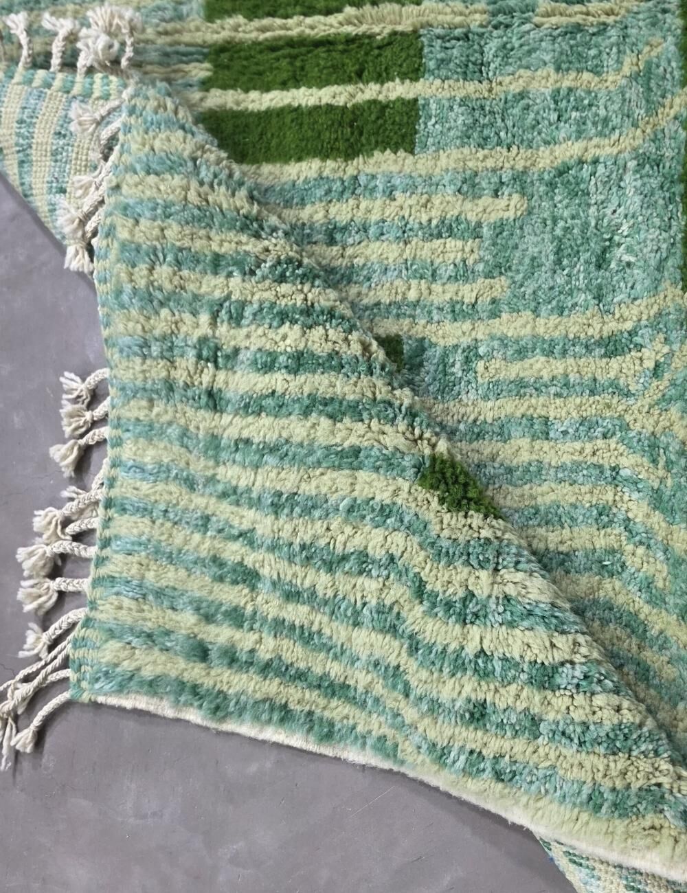 Tapis Vert Contemporain - 304 x 258 cm