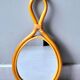 1960s rattan drop mirror