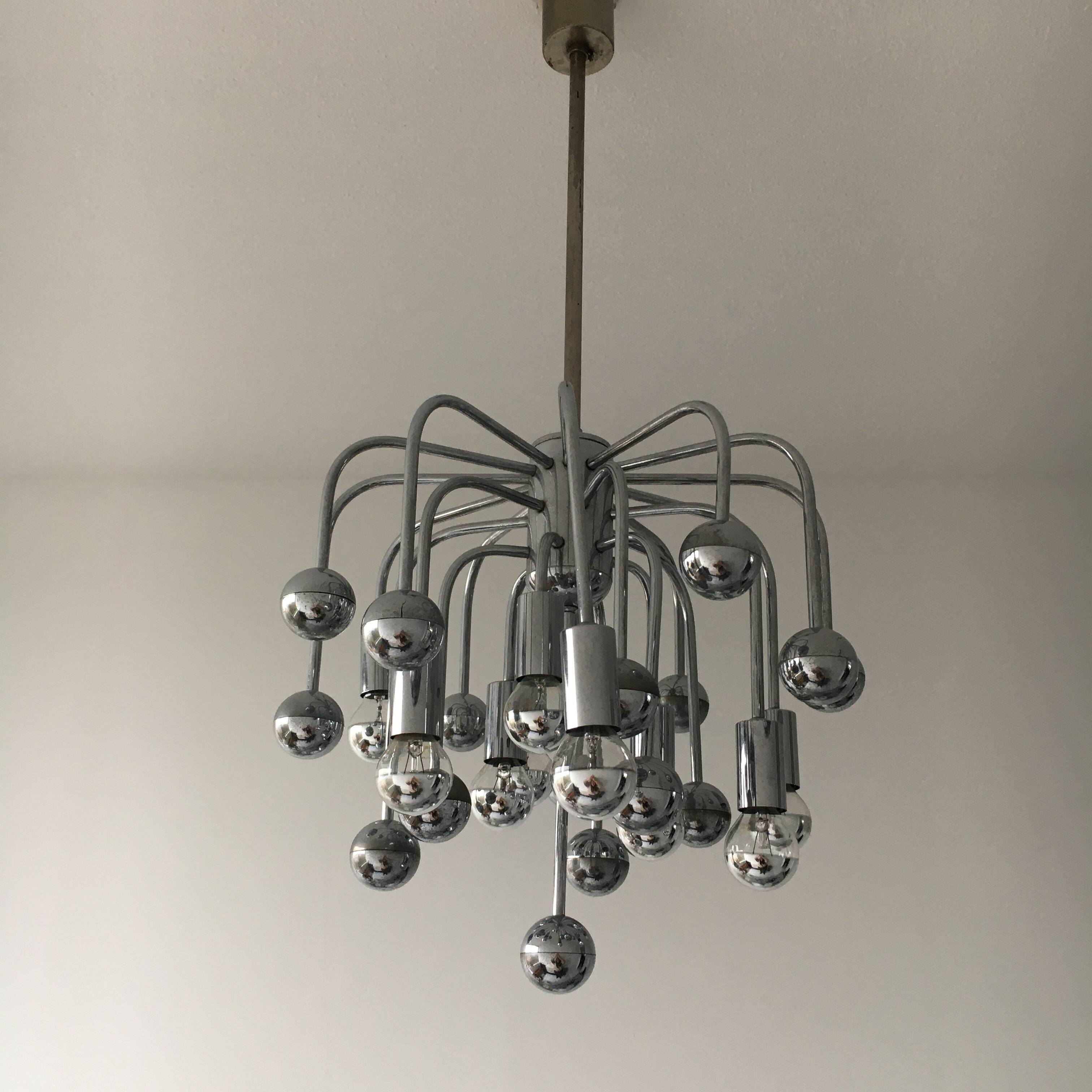 Space age sixties design sputnik hanging lamp, 1960’s