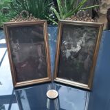 Pair of small copper frames