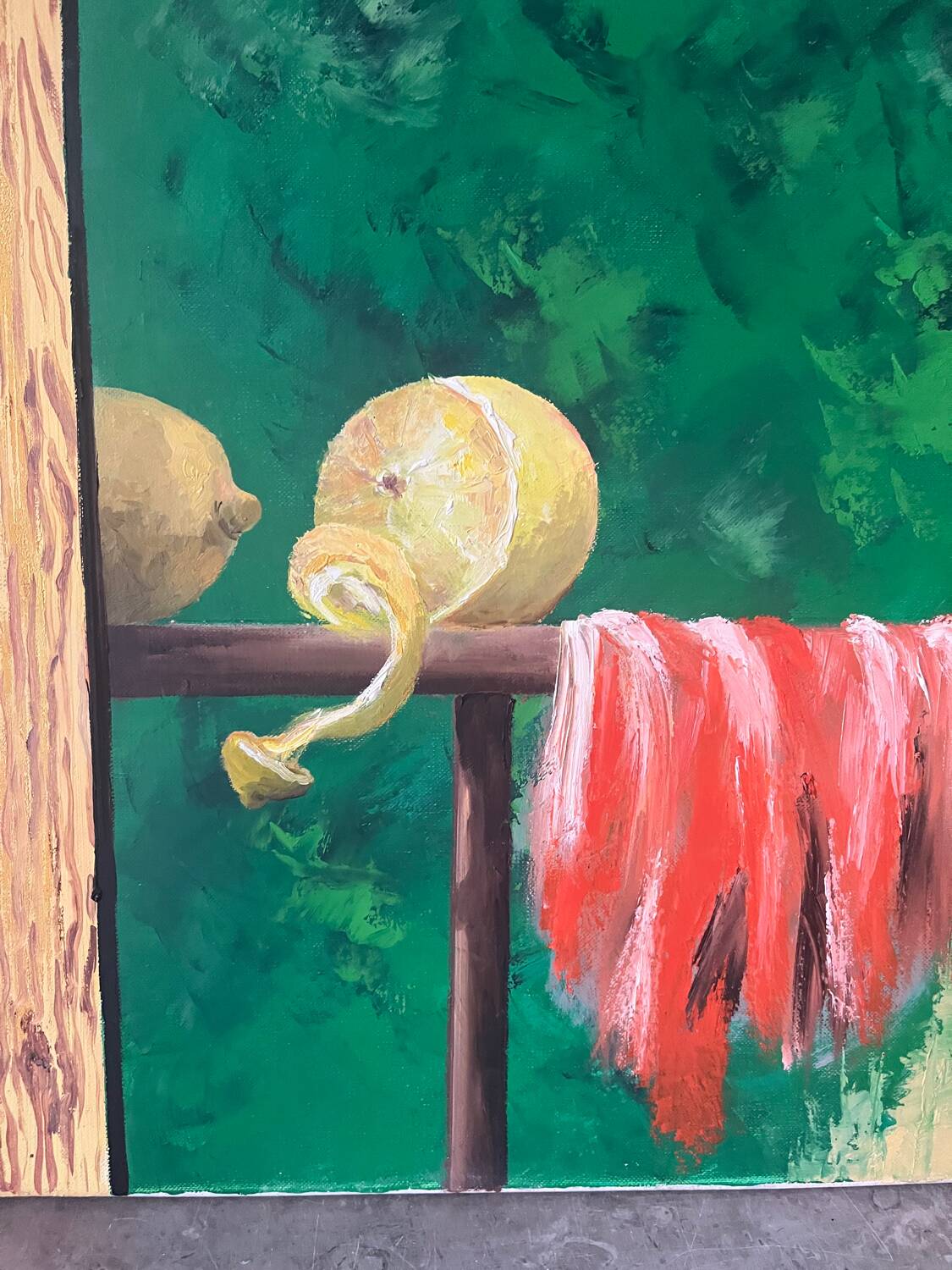 Modern still life with lemons, signed William Joël 95