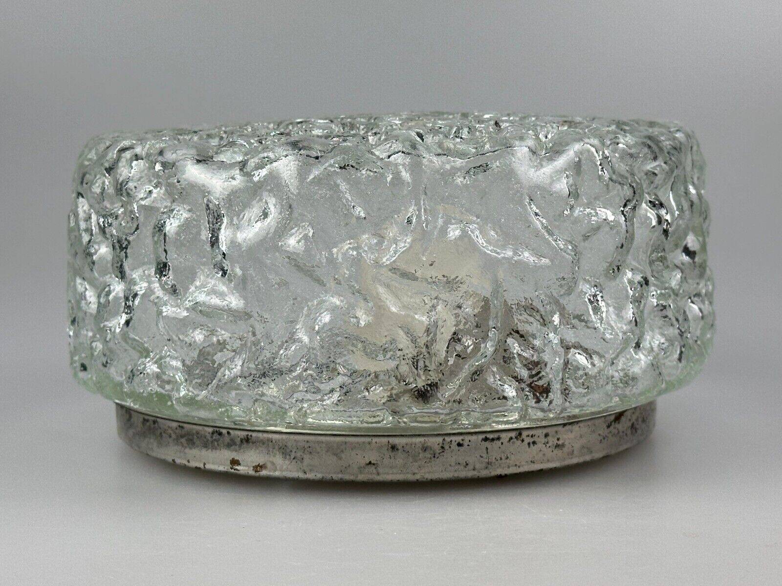 60s 70s ceiling lamp Glashütte Limburg Germany Plafoniere glass & metal