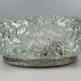 60s 70s ceiling lamp Glashütte Limburg Germany Plafoniere glass & metal