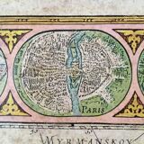 Historical map of Europe on wood