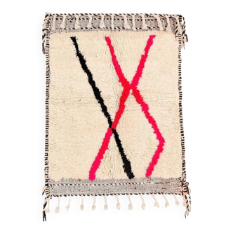 Tapis beni ouarine tissé à la main traditionnel 250cm x 150cm