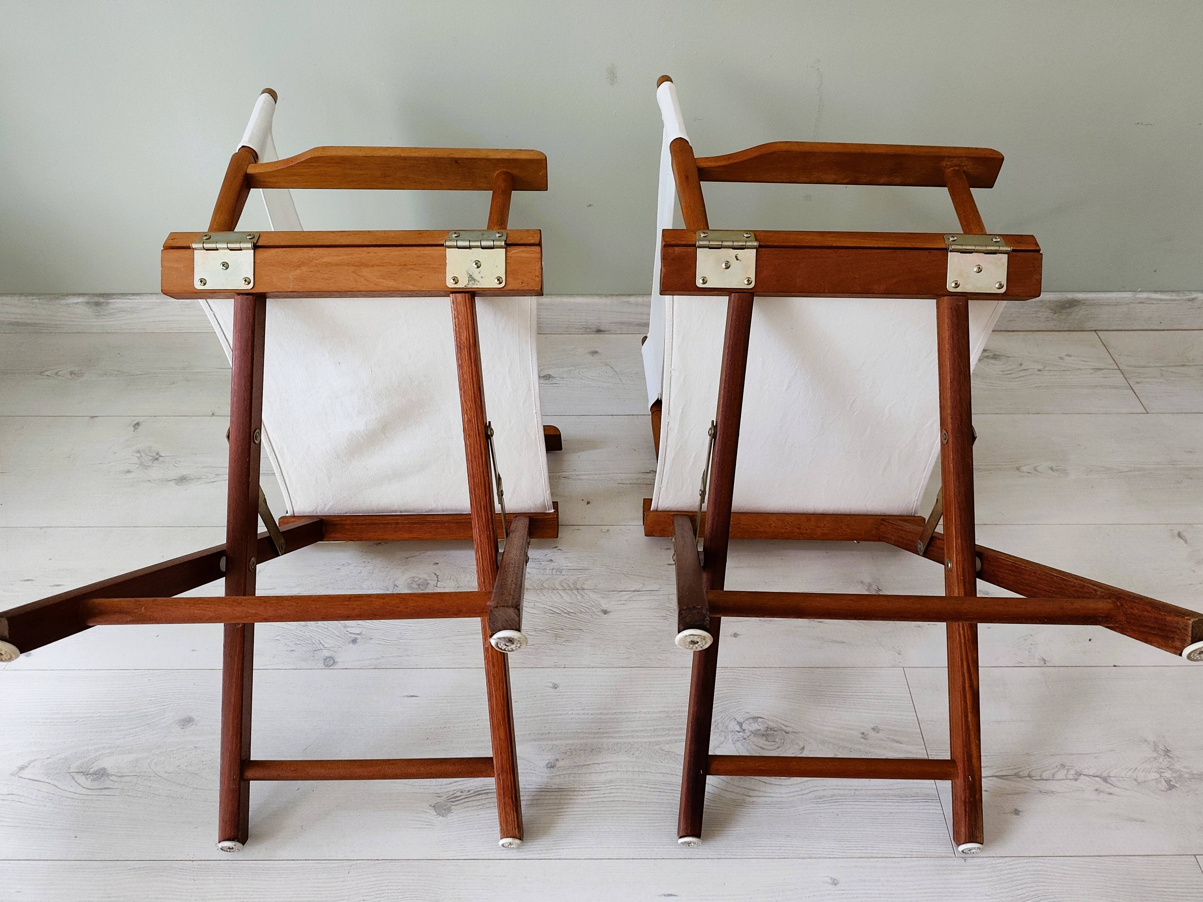 Fauteuils style "réalisateur" anciens