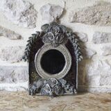 Ceramic mirror decorated with flowers