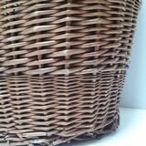 Wicker storage laundry basket and lid