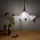 Vintage frosted glass lampshade pendant light