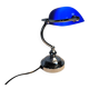 Banker's lamp - Tiffany style - metal - opaline - 1990s
