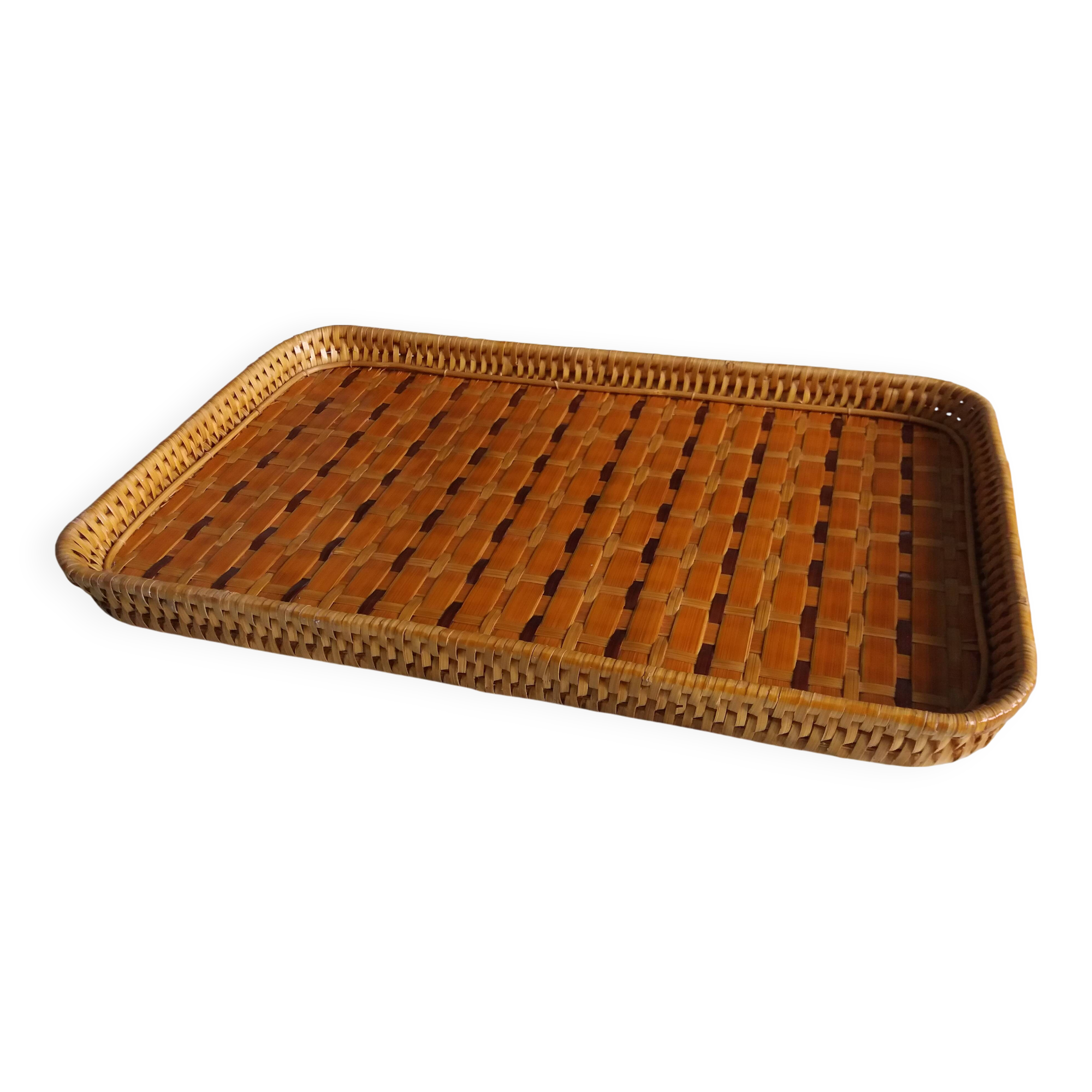 Wicker rattan tray