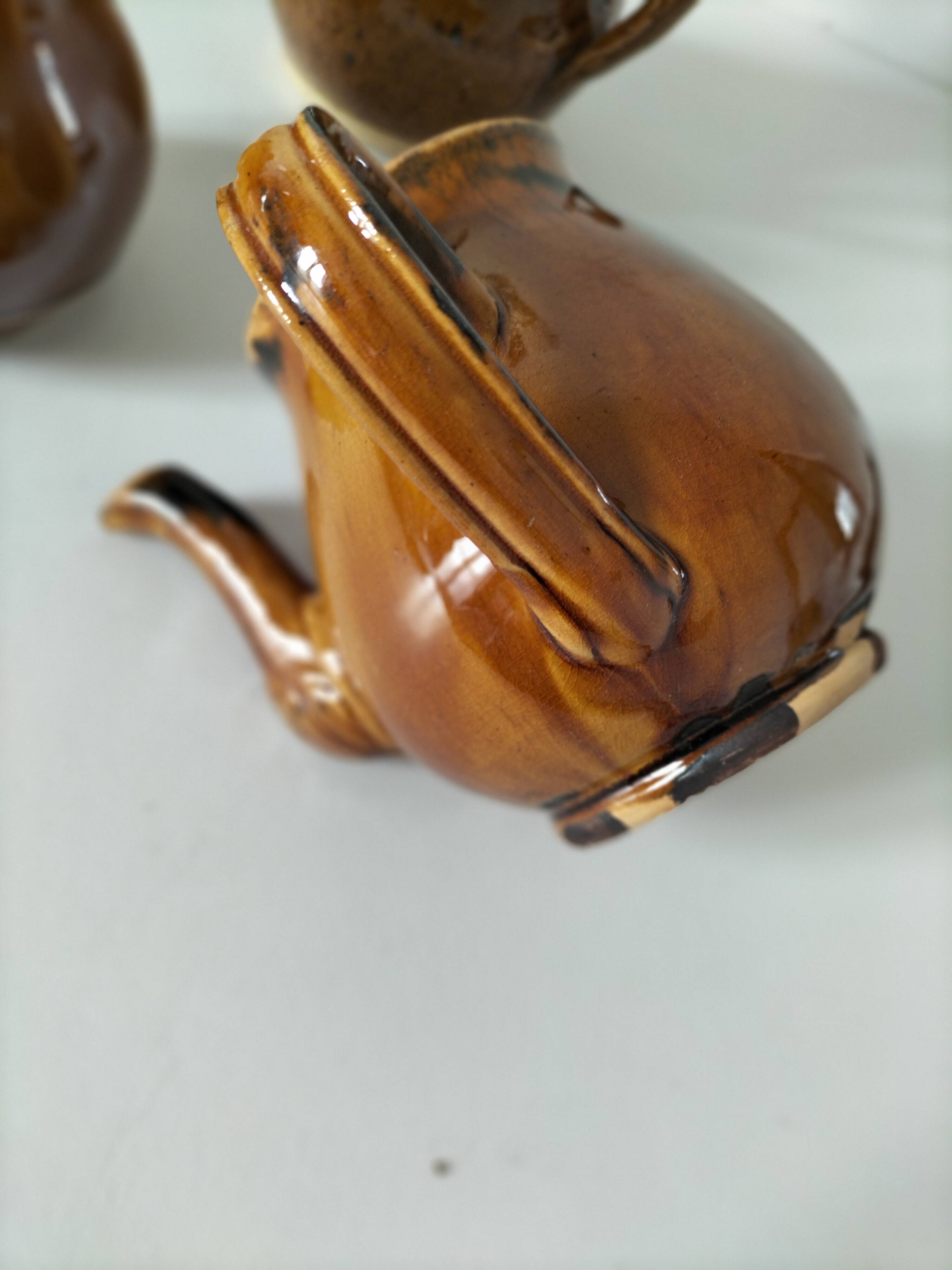 Set of three stoneware jugs from Vendeuvre Pottery – bistro charm