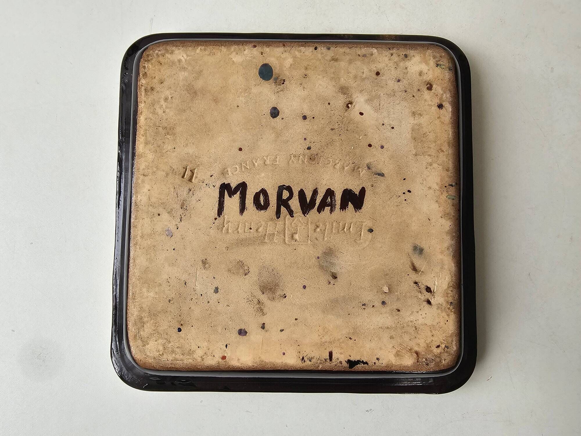 Plate / Ashtray in ceramic Signed Morvan - Gaston Gaubier 70's