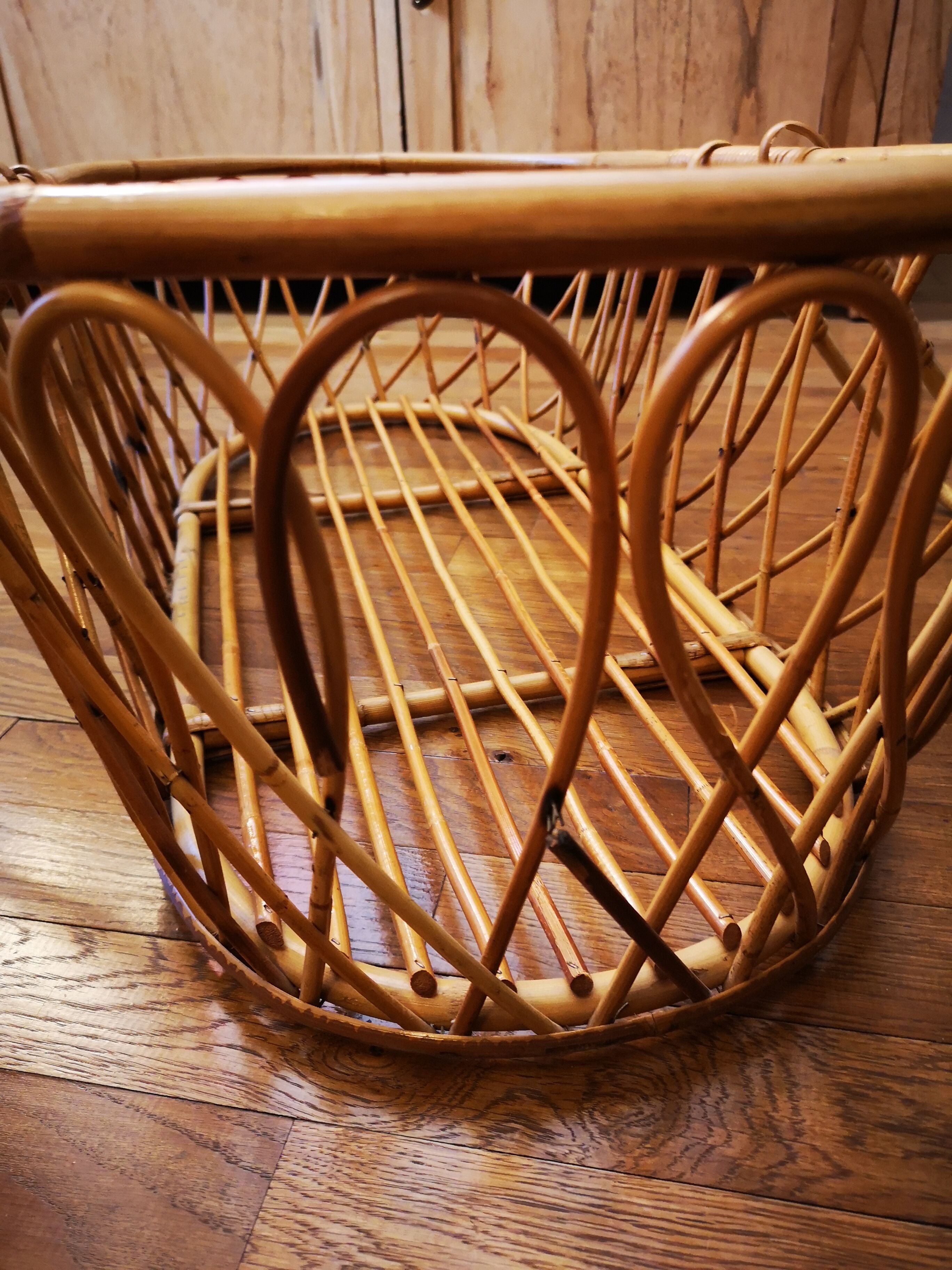 Couffin cradle rattan vintage child