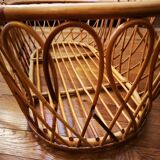 Couffin berceau rotin vintage enfant