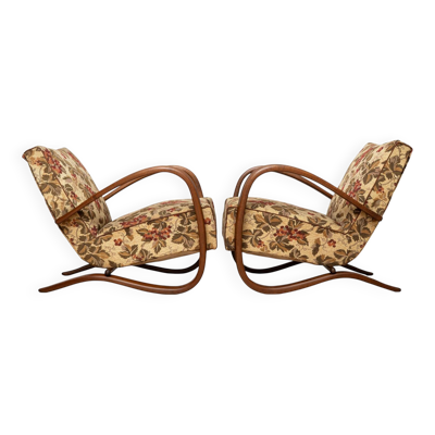 Paire de fauteuils lounge Art Déco H269 par Jindřich Halabala, Tchécoslovaquie
