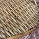 étagère d'angle en rotin années 60-70