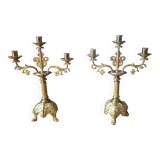 Lot de deux chandeliers