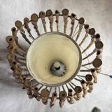 Living room lamp and rattan Italy 70s