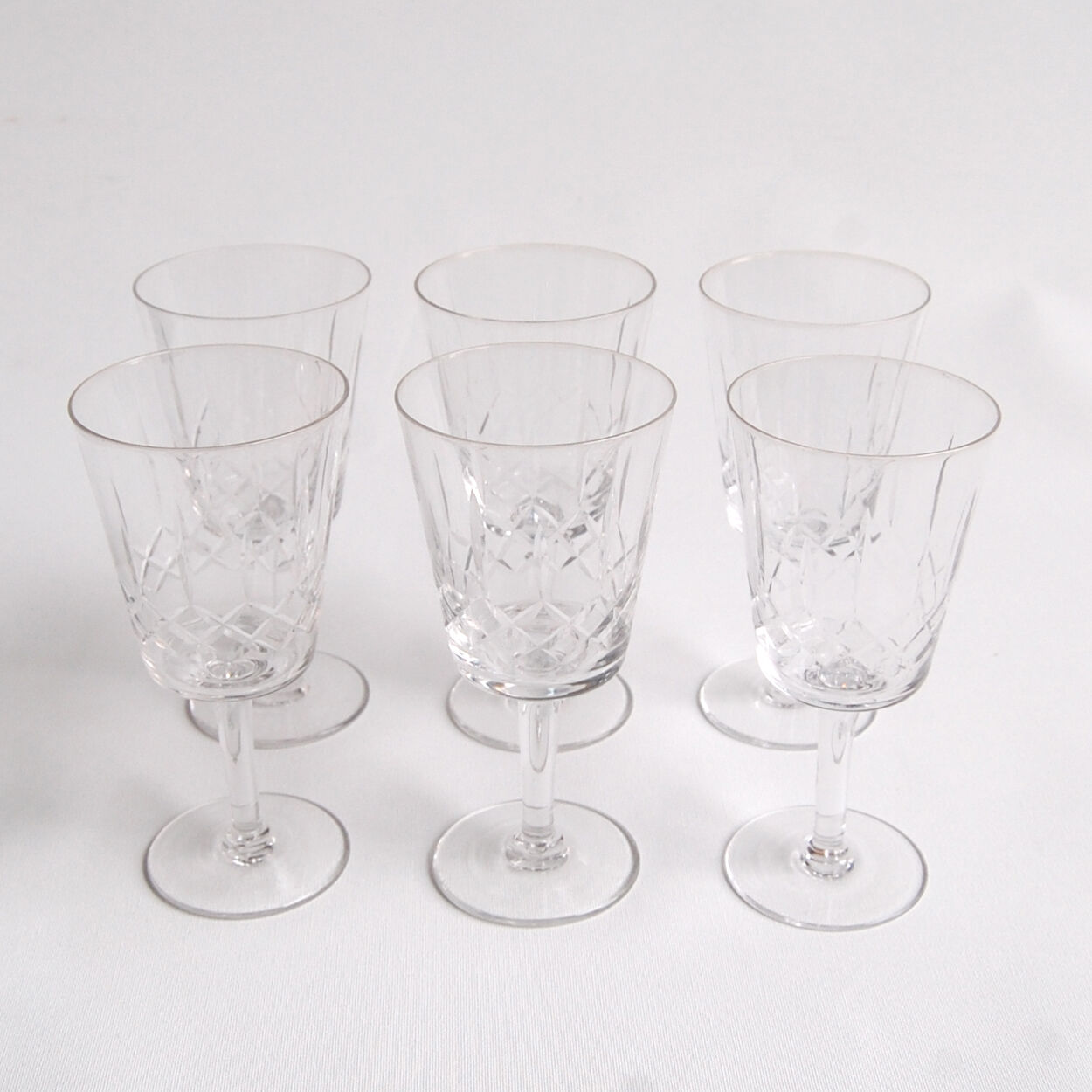 Set of 6 wine glasses - Burgundy - by Zéphir Busine for the Verreries de Boussu 1960s