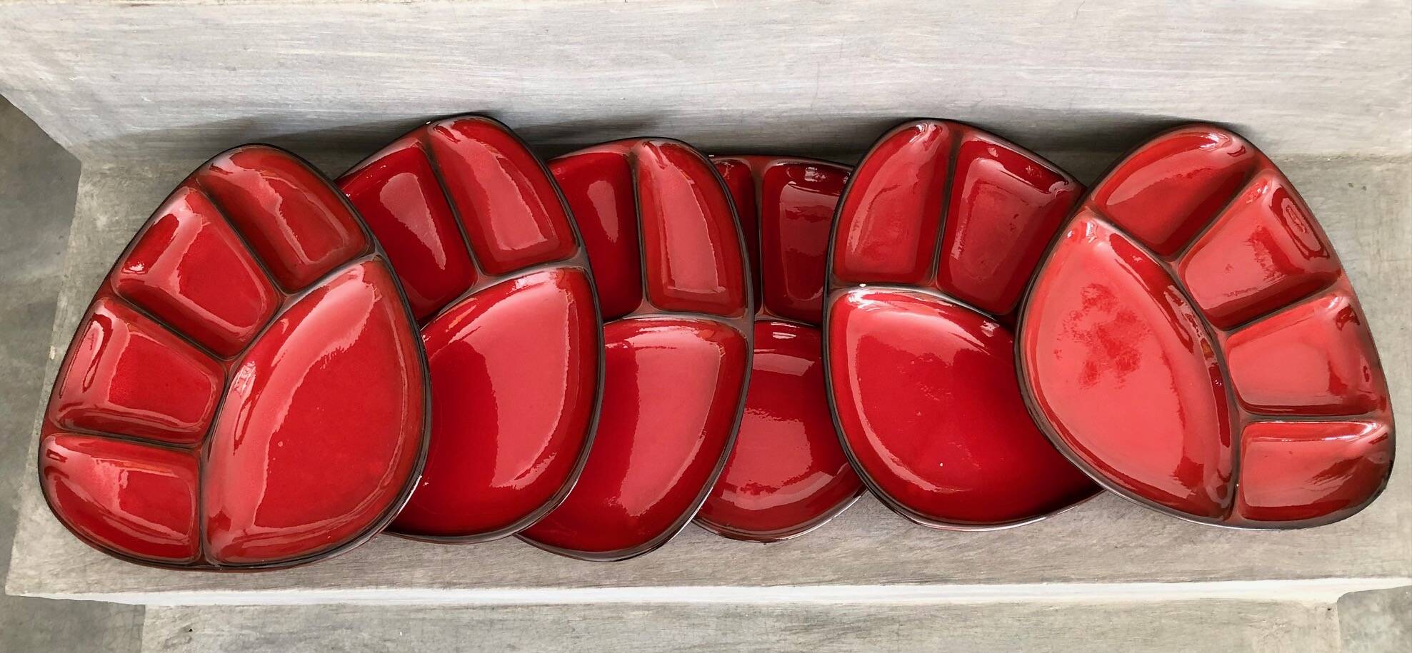 6 Assiettes à compartiments