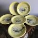 6 fish-decorated plates