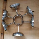 6 antique solid stainless steel ice cream cups