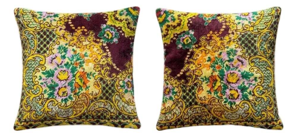 Set of 2 vintage kilim cushion covers 51x51 cm