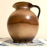 Scheurich 603-15 brown-beige vase or jug with handle, west german art pottery (wgp)