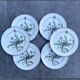 Set of 6 “Thymus” dessert plates BOCH Botanica