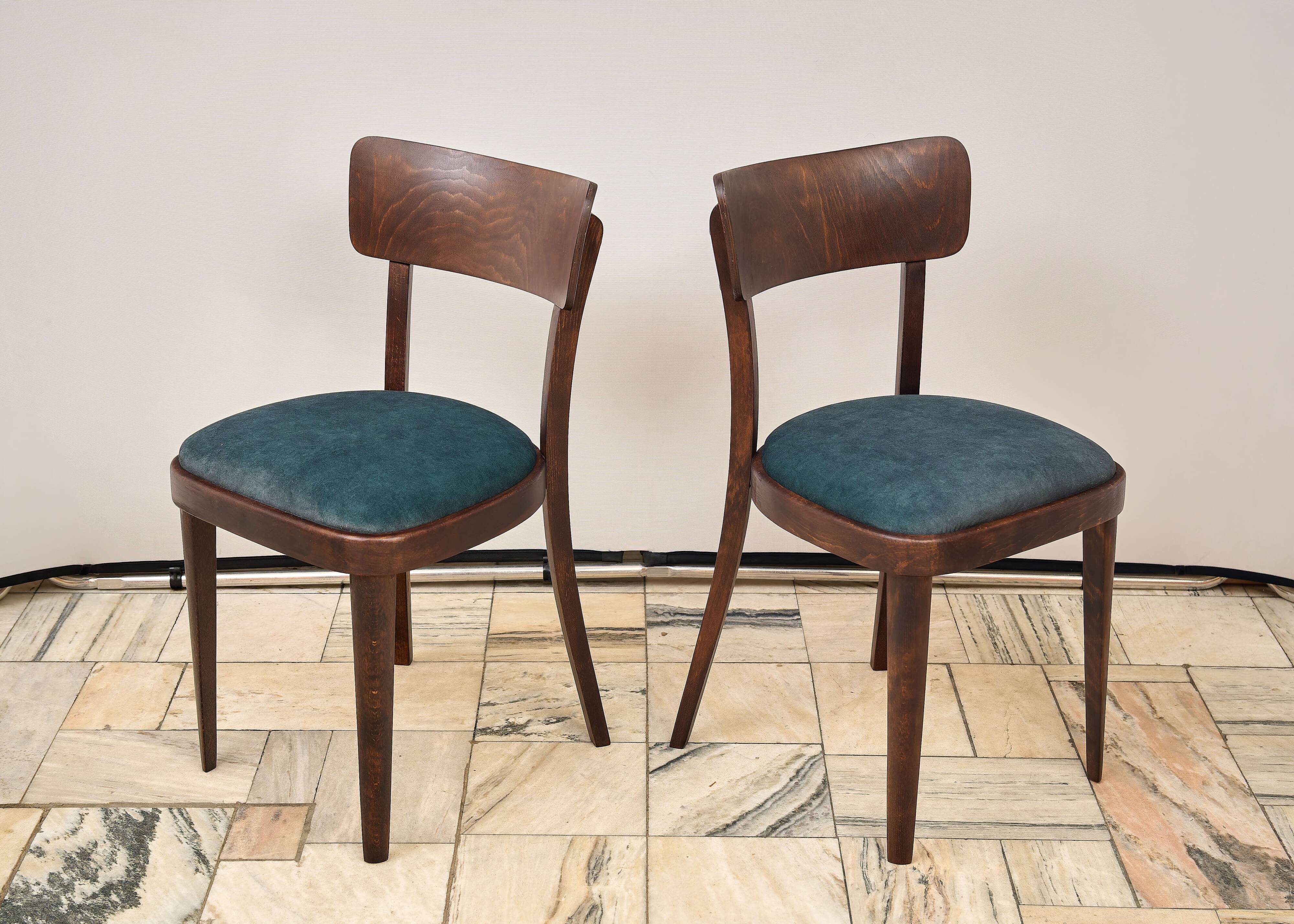 Set of four ton chairs, czechoslovakia, 1960s