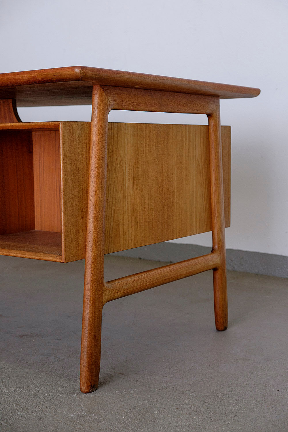 Model 75 teak desk by Omann Jun, 1960