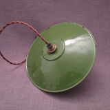 Old hanging in green enamelled sheet metal