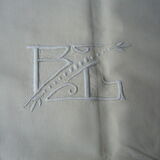 Old linen sheets embroidered with flowers