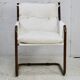 Tubular armchair, fabric suspended seat. Circa 1970