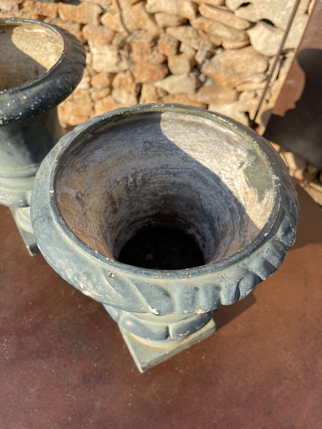 Pair of cast iron Médicis vases