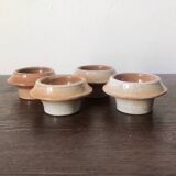 Set of 4 stoneware egg cups