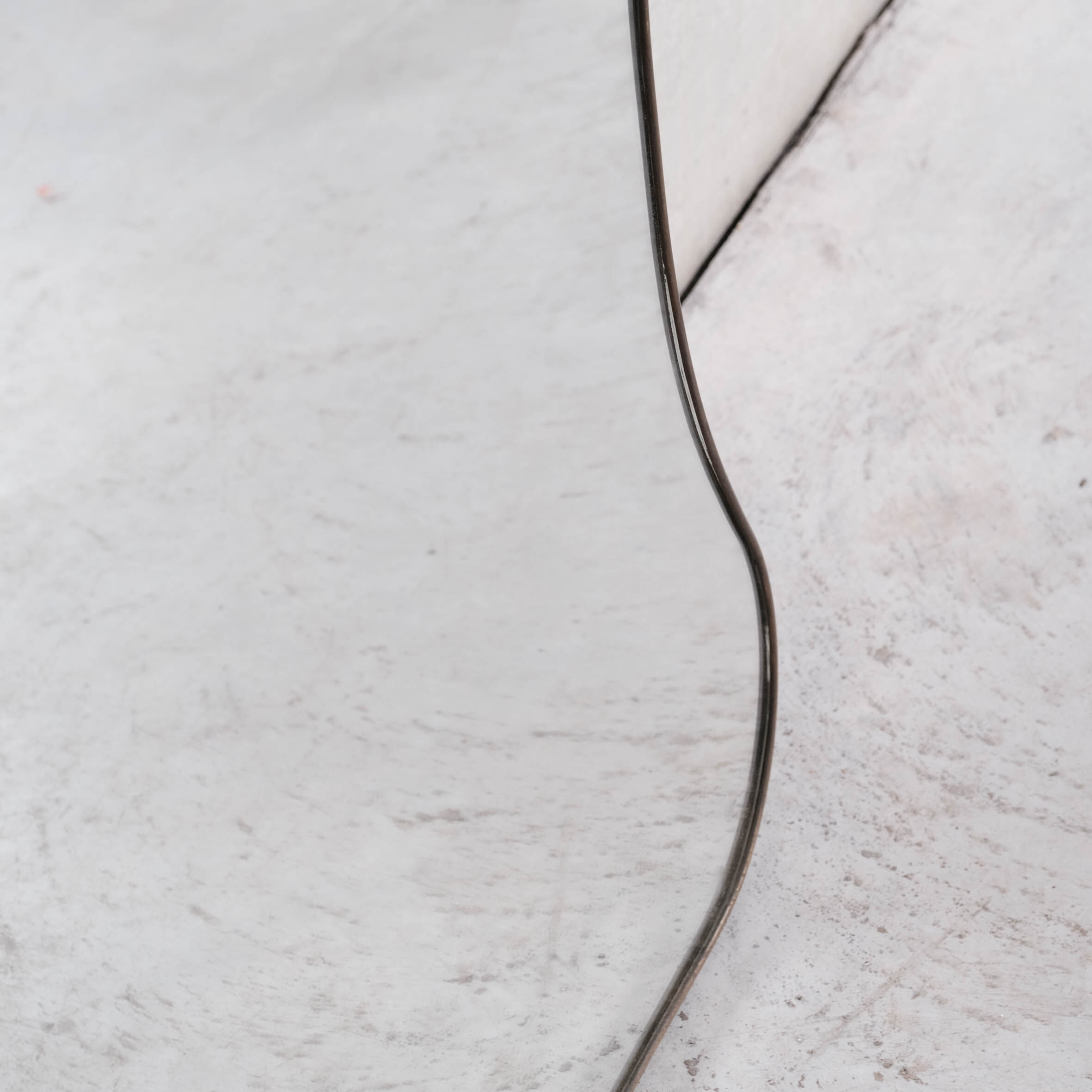 Xl mid-century brass italian mirror