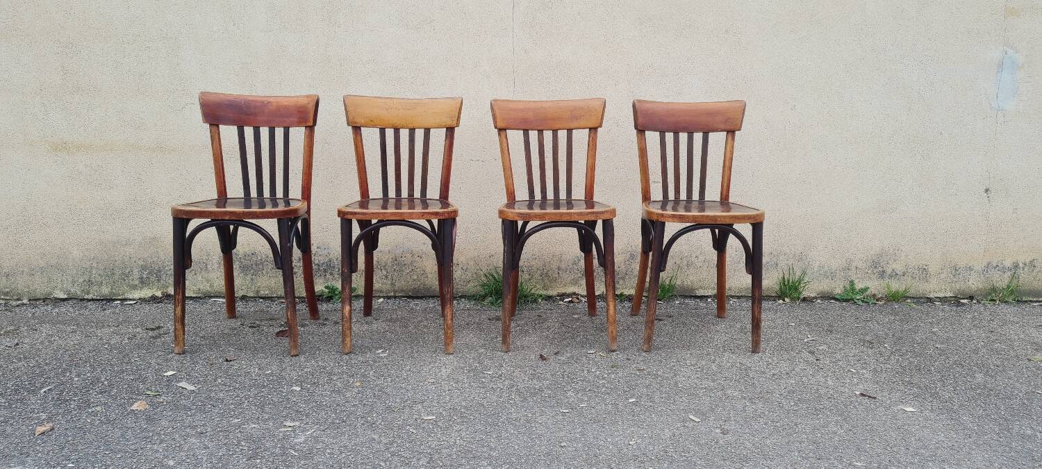 Set of 4 Baumann bistro chairs