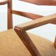 Cees Braakman Dutch Design Wooden Ladder Arm Chairs & Caramel Bouclé Fabric