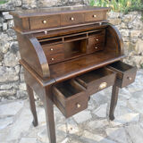 Solid wood cylinder desk