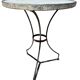 Parisian pedestal table in wrought iron and marble top, France 1900