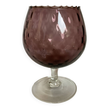 Purple glass vase, Empoli, Italy.