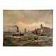 Dutch port scene, early 20th century signed J Gulik