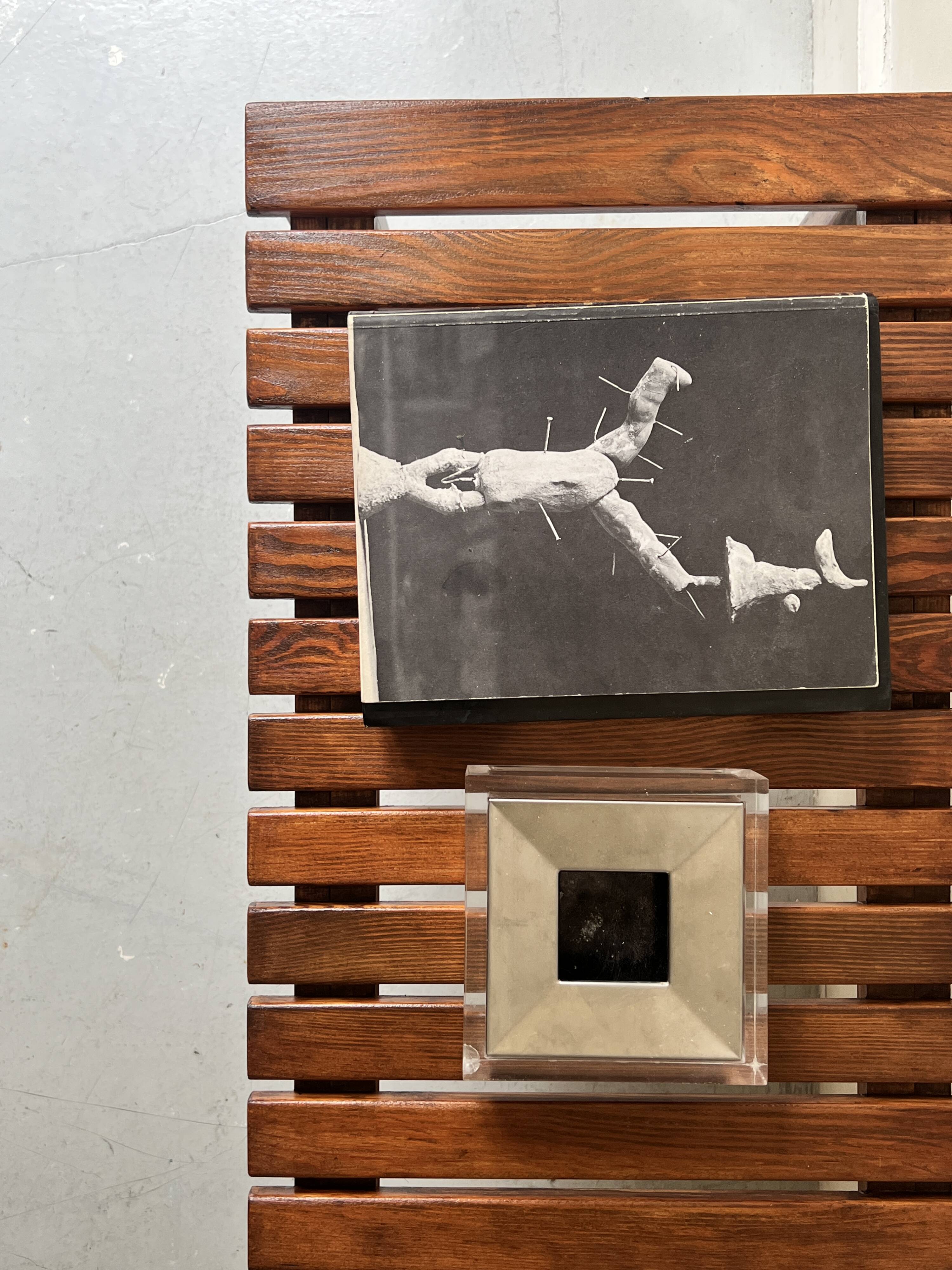 Cendrier design en Plexiglass et métal chromé, Guzzini 1970