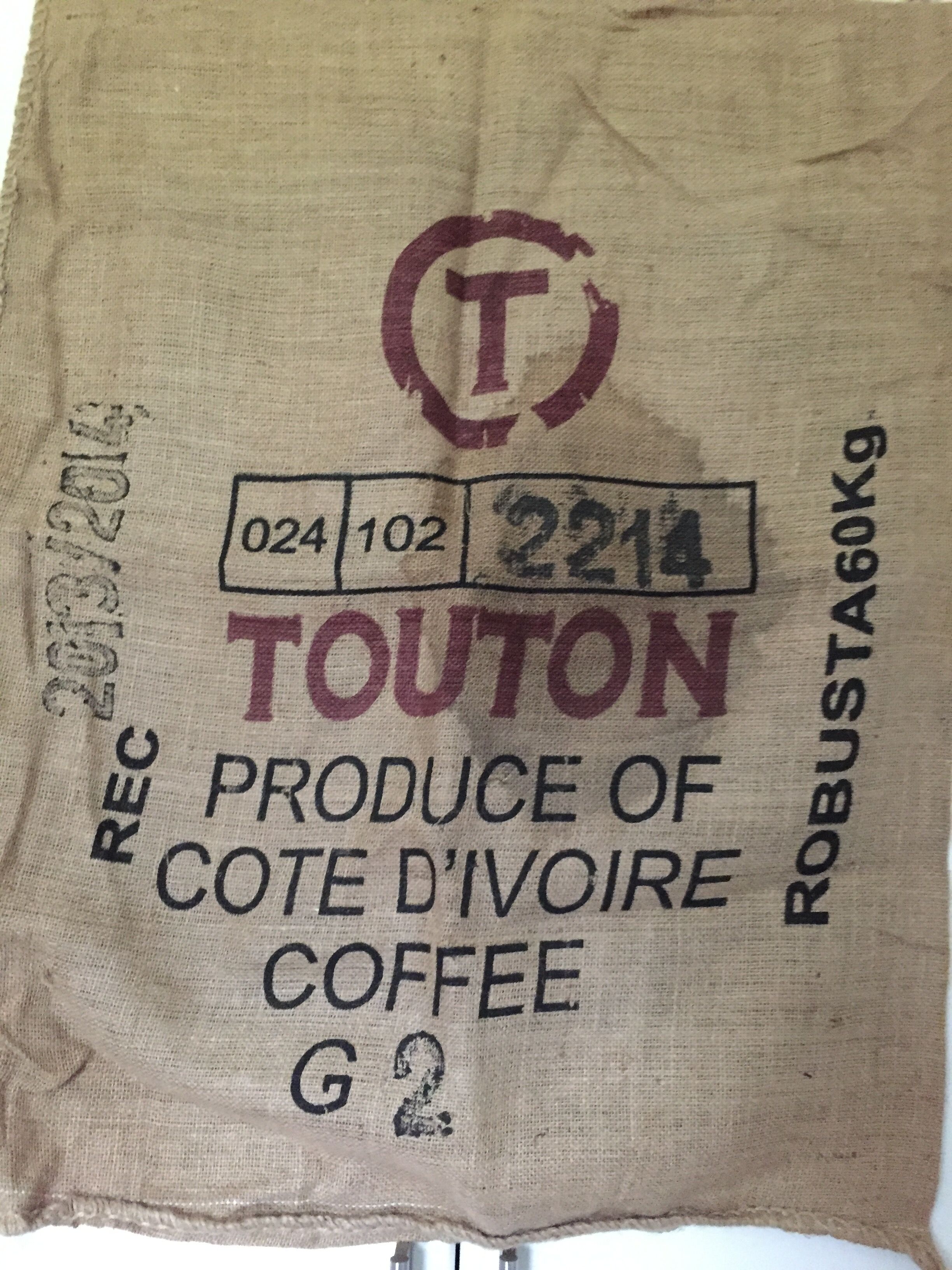 Ivory Coast burlap bag